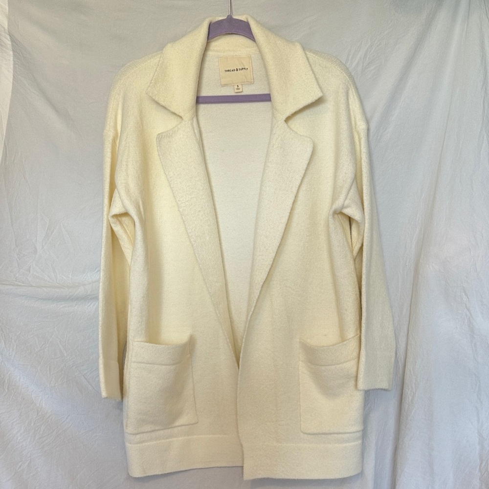 Thread & Supply Cream Cardigan Sweater